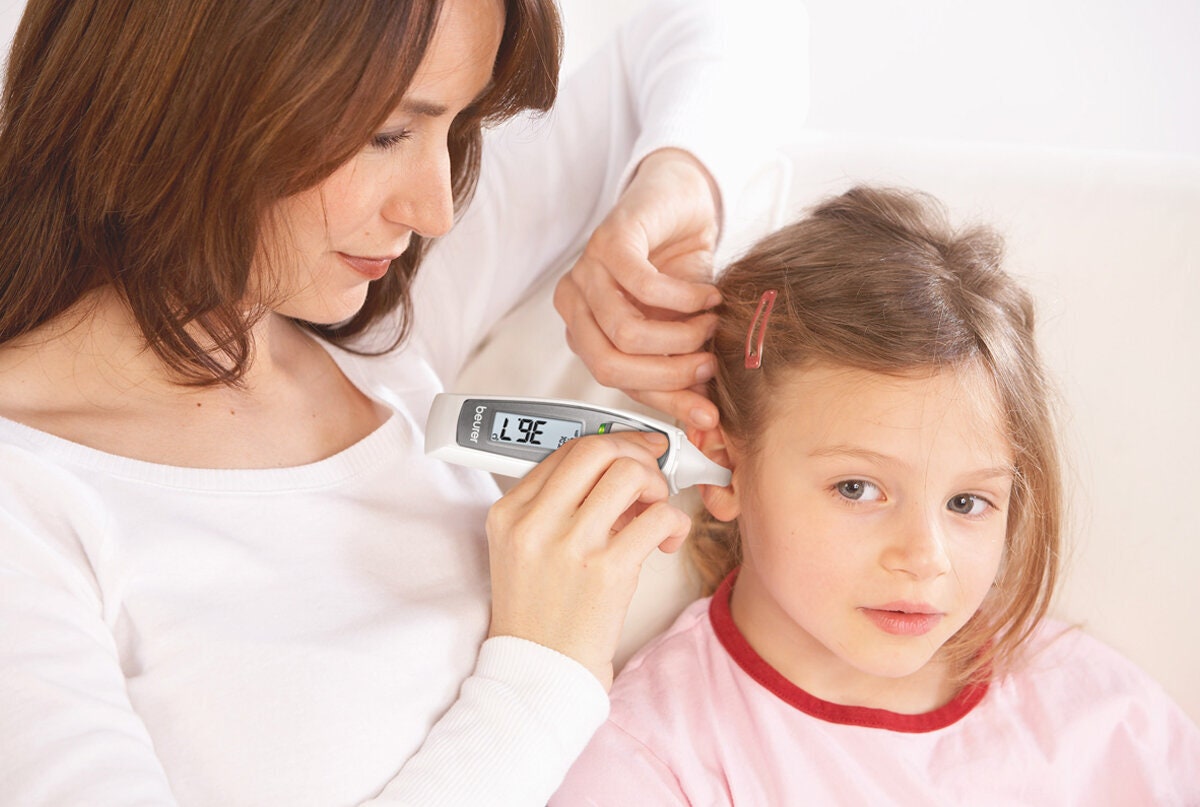 Beurer 6-in-1 Multi Function Digital Thermometer - Infrared Ear and Forehead Readings, Alarm - FT65