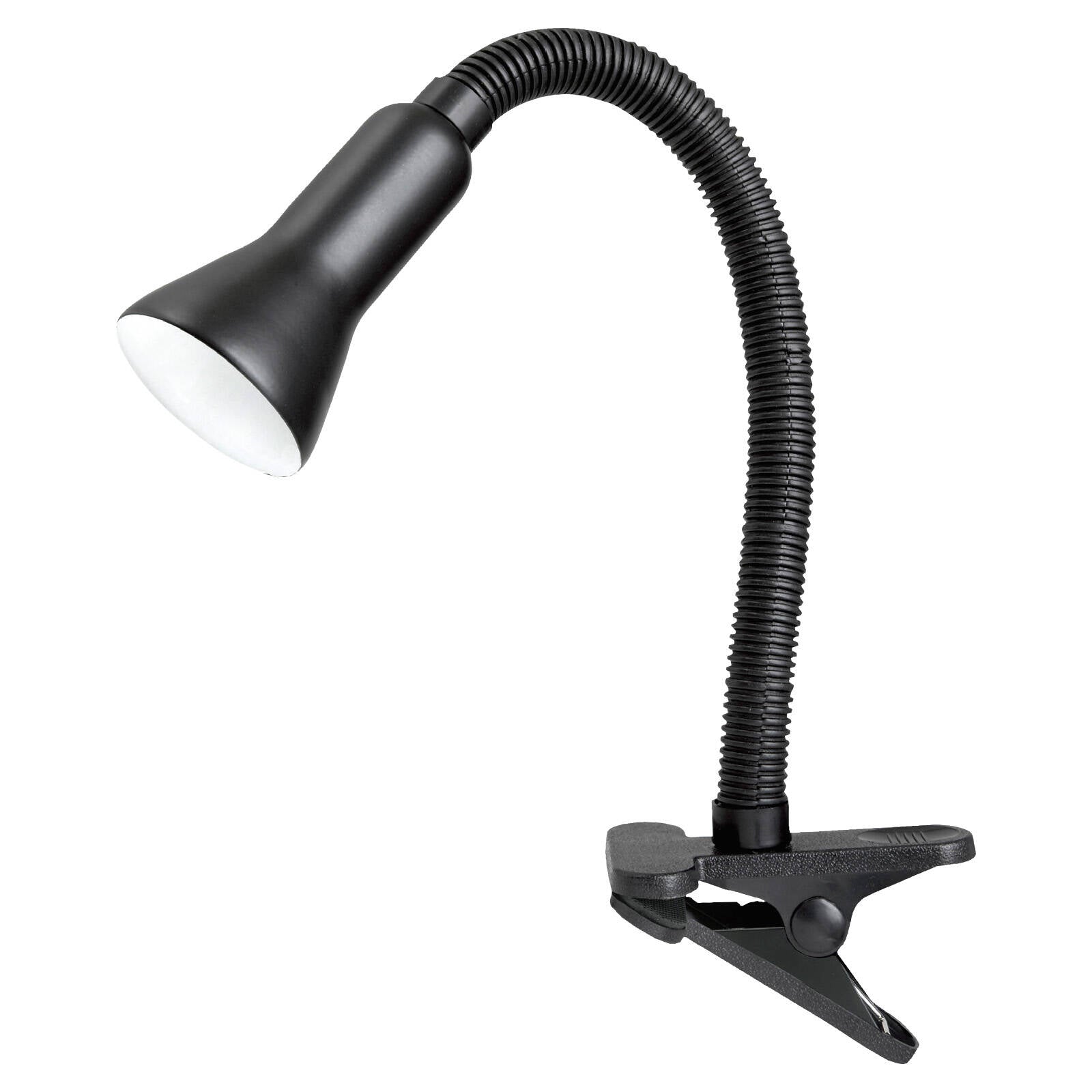 Brilliant Lighting Vito Metal Clamp Lamp, Black, Adjustable E14 Head, Indoor 19759/06
