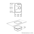 Smeg single bowl undermount sink - 304 grade stainless steel, 90mm waste hole, anti-drum insulation - BST30