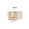 Ultra 6.4 x 13mm Straight Router Bit - Tungsten Carbide Tipped, 1/4" Shaft