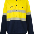 Citeco Hi Vis Long Sleeve Taped Shirt - Size L - Yellow/Navy - Durable Comfort - SuperSaverAU - view 1