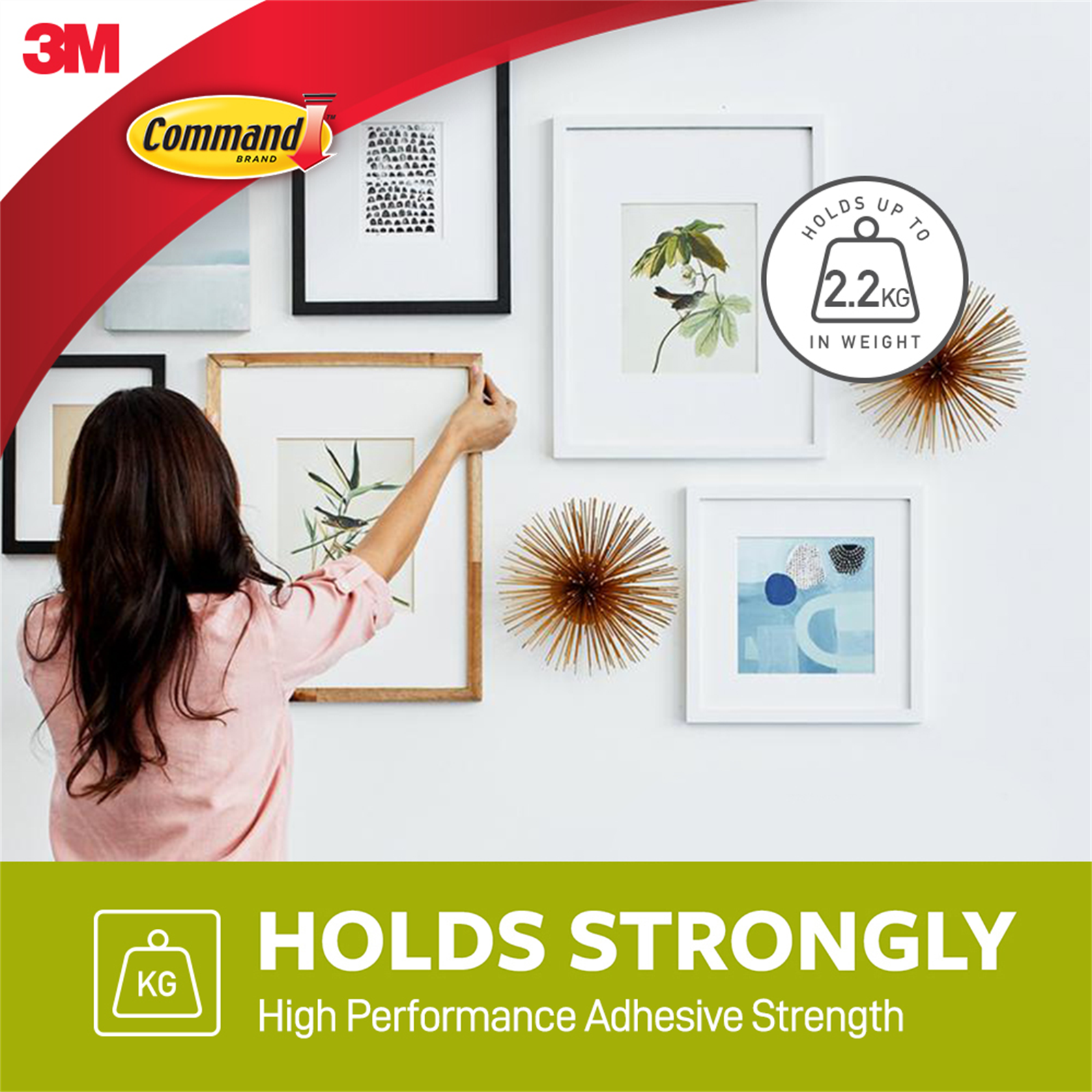 Command Large Metal Universal Picture Hanger - Adhesive, Damage-Free