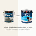 White Knight Ultra Pave 4L White Quick Dry Paving & Concrete Paint - Water Based, Tintable, Recoat 2hrs