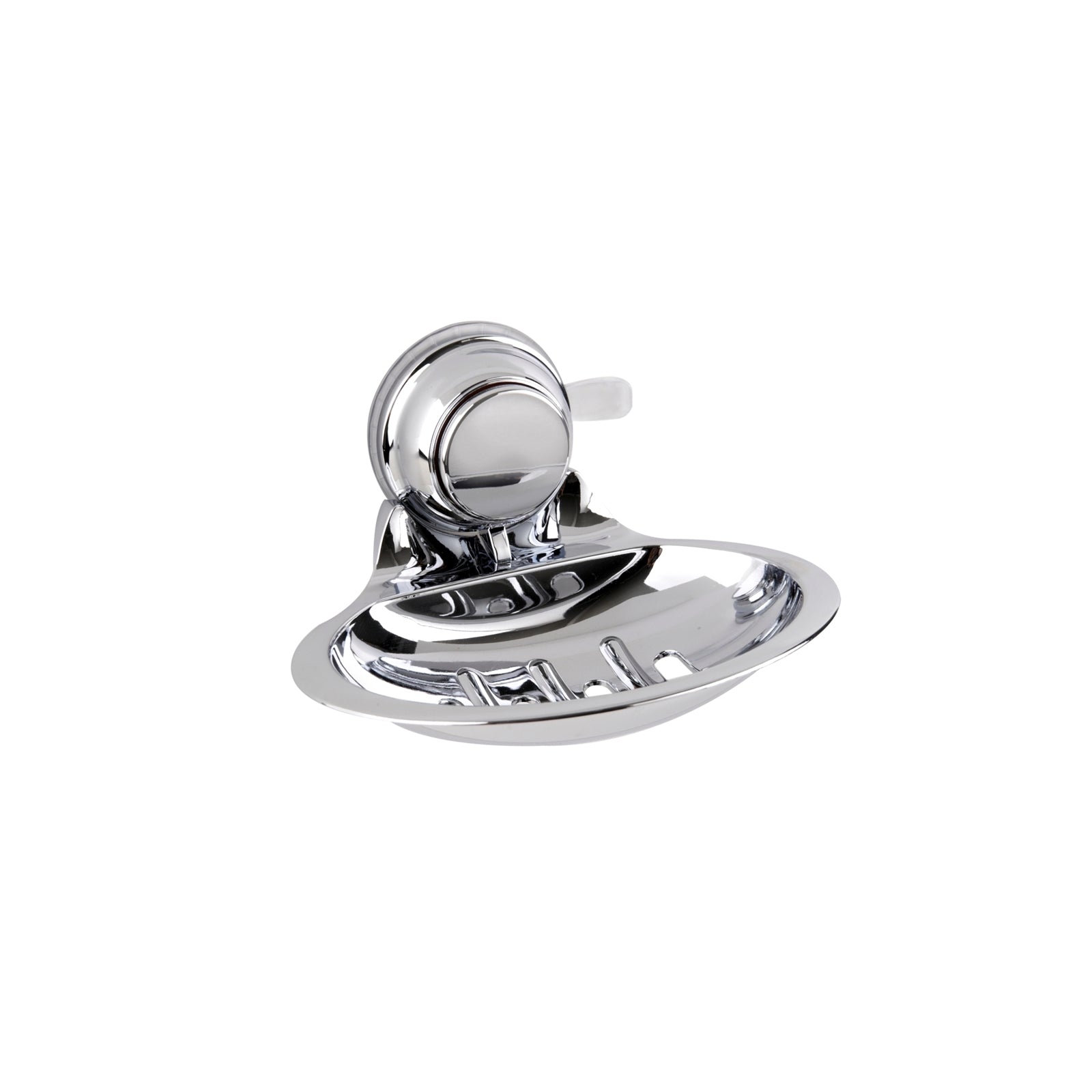 Naleon Super Suction Chrome Soap Dish 140mm ABS Wall Mount