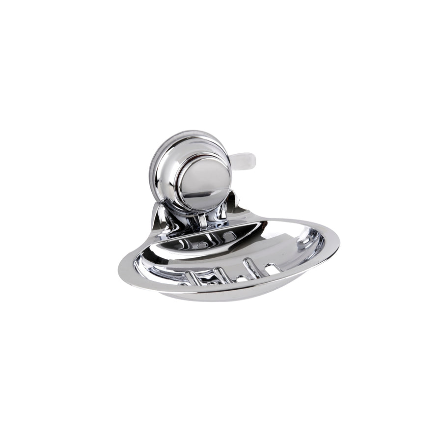 Naleon Super Suction Chrome Soap Dish 140mm ABS Wall Mount