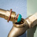 EnduraSeal 12mm Lead-Free Brass Tap Valves, 2 Pack, Hot & Cold