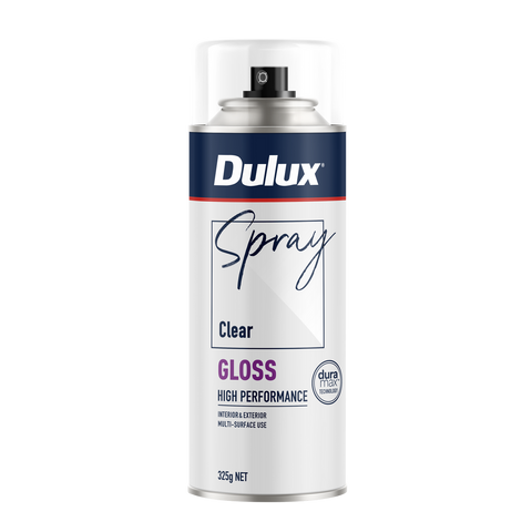 Dulux Spray Paint 325g Gloss Clear - Fast Drying - Self-Priming - Drip-Free - SuperSaverAU - view 1