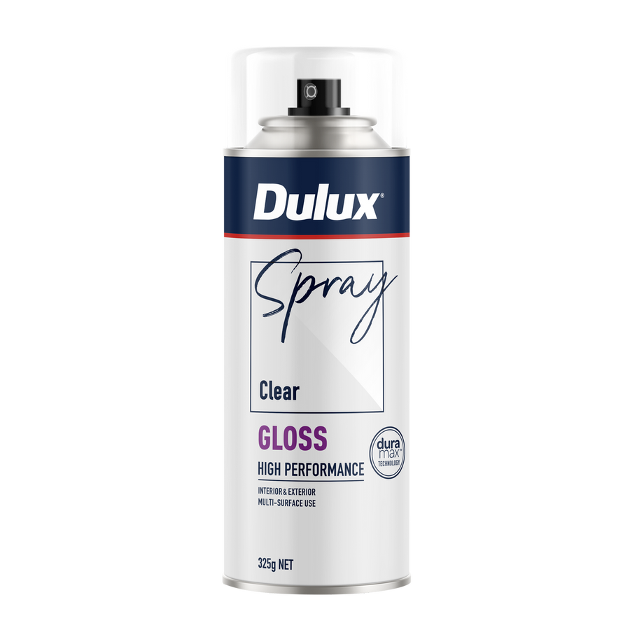 Dulux Spray Paint 325g Gloss Clear - Fast Drying - Self-Priming - Drip-Free - SuperSaverAU - view 1