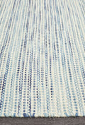 Rug Culture Skandi Large Rug 280x190cm - Blue Wool, Hand Loomed Flatweave - SKAN310BLU280X190