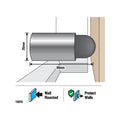 Adoored Aluminium Cannon Door Stop - Silver