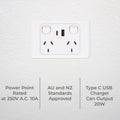DETA 6000 Double Power Point with USB-A & USB-C Indoor