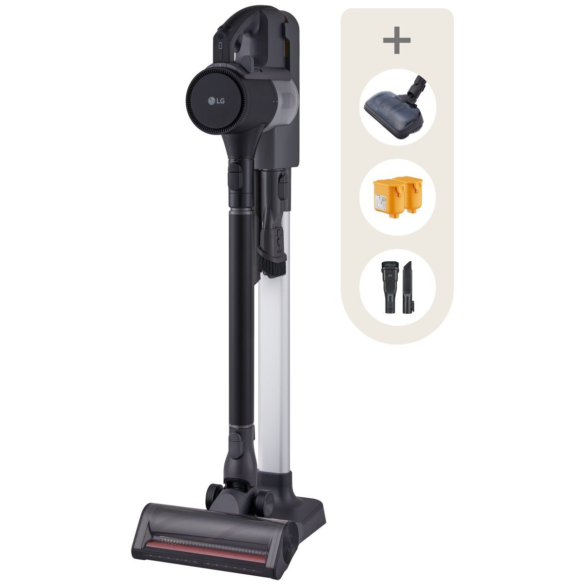 LG cordless stick vacuum with power drive mop nozzle - dual battery - 5-step filtration - A9L-AQUA