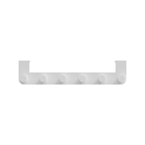 MODE White 6 Hook Over Door Hanger - Metal