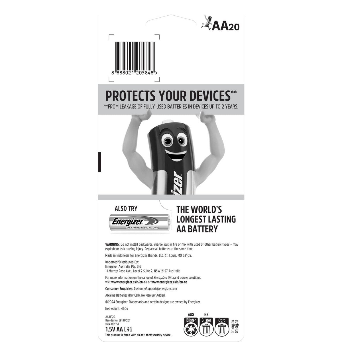 Energizer Max AA Batteries 20 Pack - Alkaline - Leak-Resistant - 1.5V - SuperSaverAU - view 2