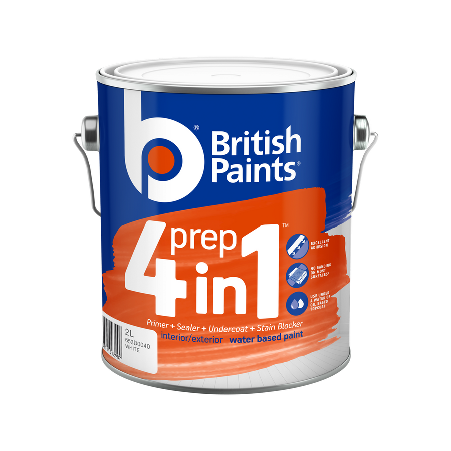 British Paints 2L White Water Based Prep Primer Sealer Undercoat - SuperSaverAU - view 1