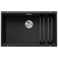 Blanco Etagon 700-U single bowl undermount sink - SILGRANIT black, Etagon rails, InFino drain - 528005