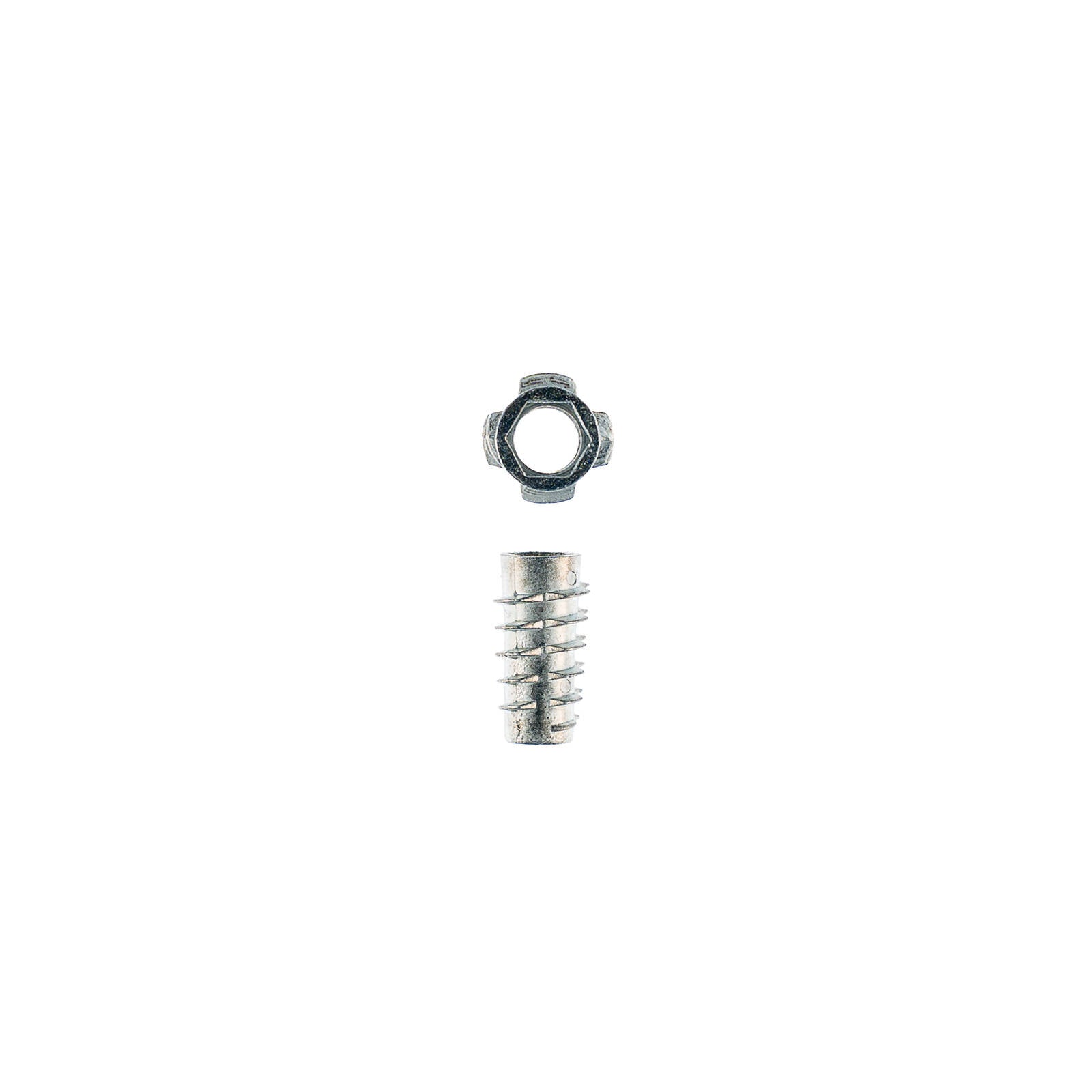 Taskmaster M6 x 20mm Metal Screw-In Insert Nut Curved Surfaces 8 Pack