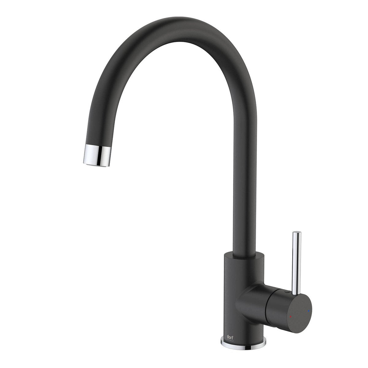 Dorf Matte Black Obsidian Sink Mixer - 110mm x 360mm x 210mm - Lead-Free Brass - Easy Installation - SuperSaverAU - view 1