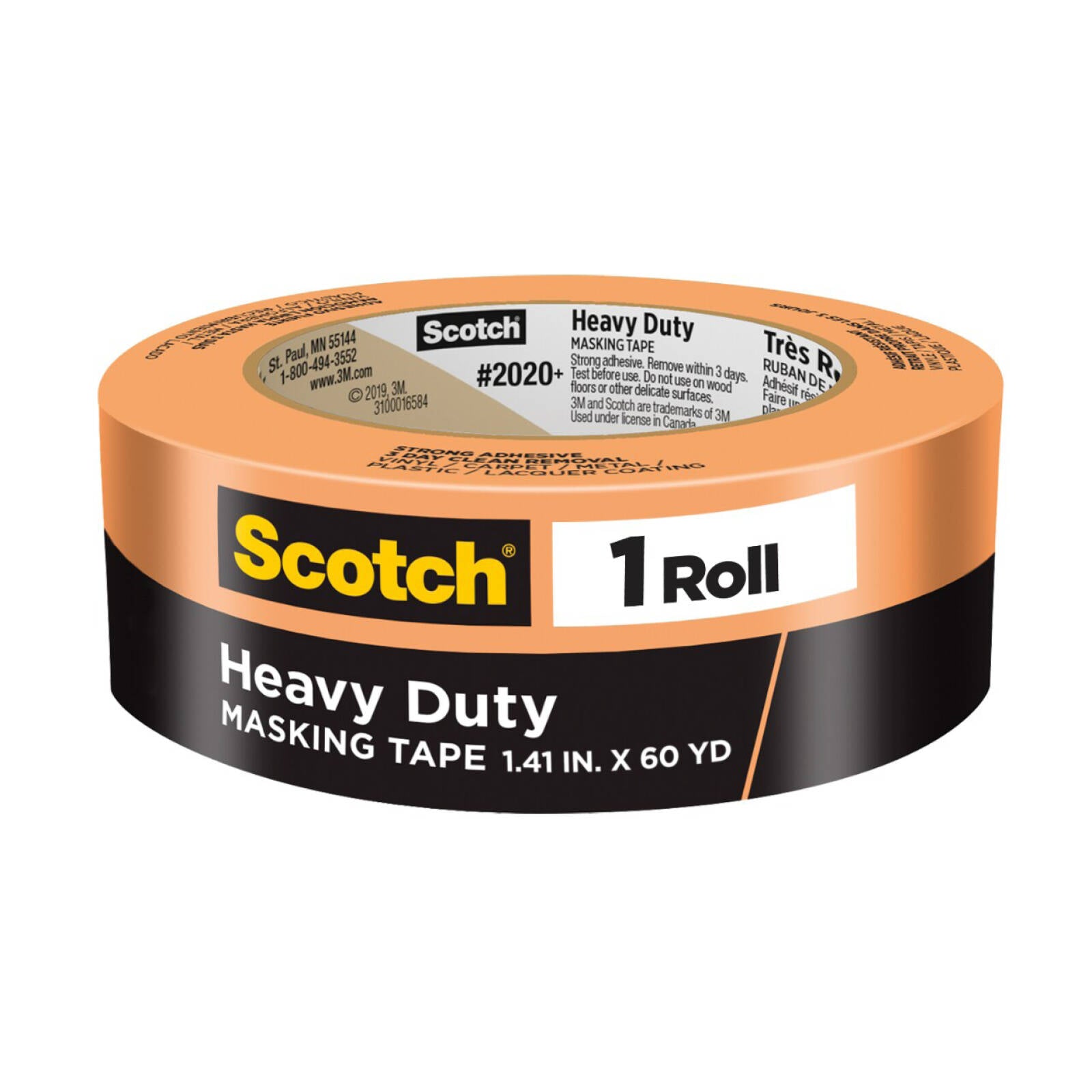 Scotch 2020 Heavy Duty Masking Tape 36mm x 55m - Orange Paint Masking Tape