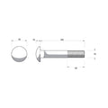 Zenith M16 x 100mm Hot Dip Galvanised Cup Head Bolt & Nut - 4.6 Grade Steel