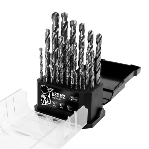 Full Boar 25 Piece HSS M2 Drill Bit Set 1-13mm