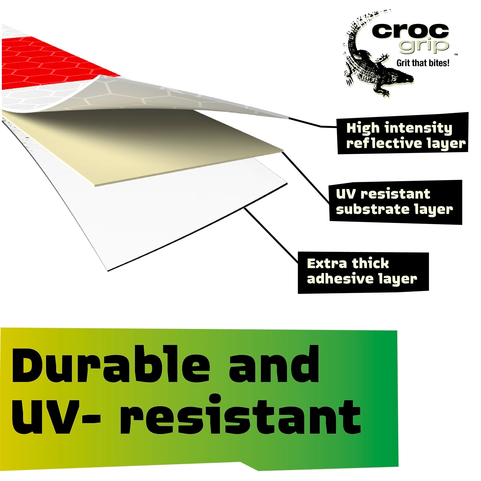 Croc Grip 2m x 48mm Red DOT C2 Highly Reflective Tape