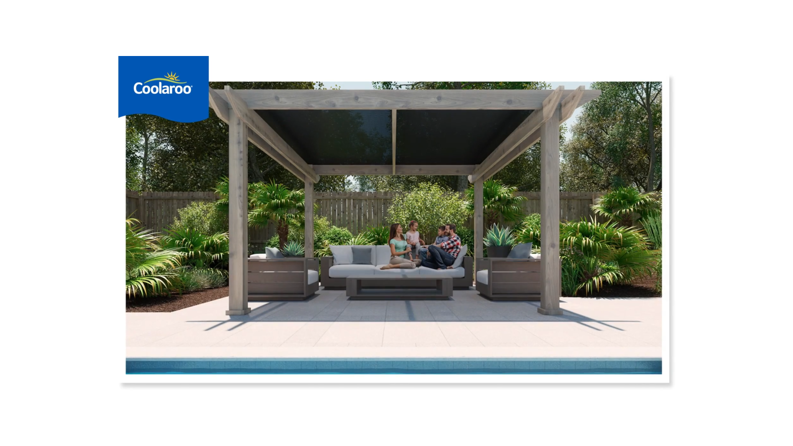 Coolaroo 1.8 x 3m Stone Heavy Duty Sun Protection Shade Cloth - HDPE 90% UV Block