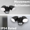 Arlec DIY Twinhead LED Security Sensor Floodlight - 160mm x 150mm - Black - Weather Resistant - SuperSaverAU - view 3
