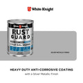 White Knight Rust Guard 1L Silver Cold Gal Solvent Primer Paint