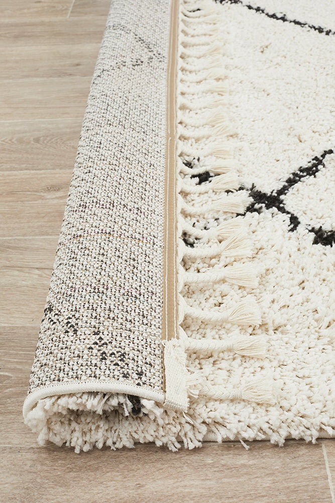 Rug Culture Saffron Large Rug 290x200cm - White Polypropylene, Jute Weft Backing - SAF22WHT290X200