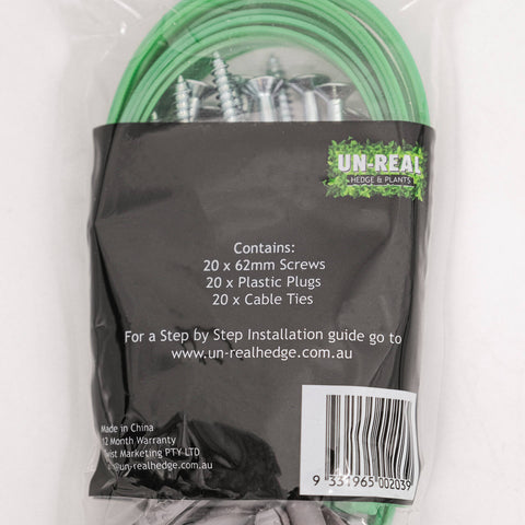 UN-REAL 25cm Artificial Expanding Trellis Installation Kit - Green