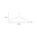 All Set White Plastic Tube Clothes Hangers 10 Pack - 445mm x 215mm - Anti-Slip - SuperSaverAU - view 5