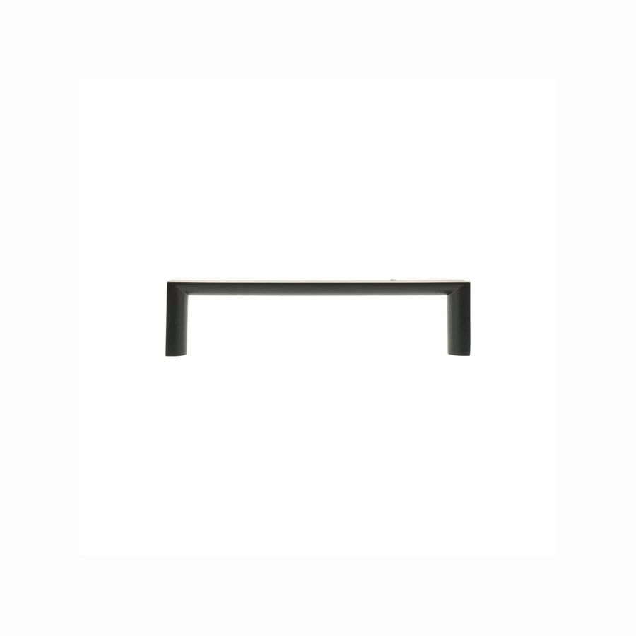 Lane Black Half Round Square Handle 96mm Zinc Alloy 4 Pack Matte Black - SuperSaverAU - view 1