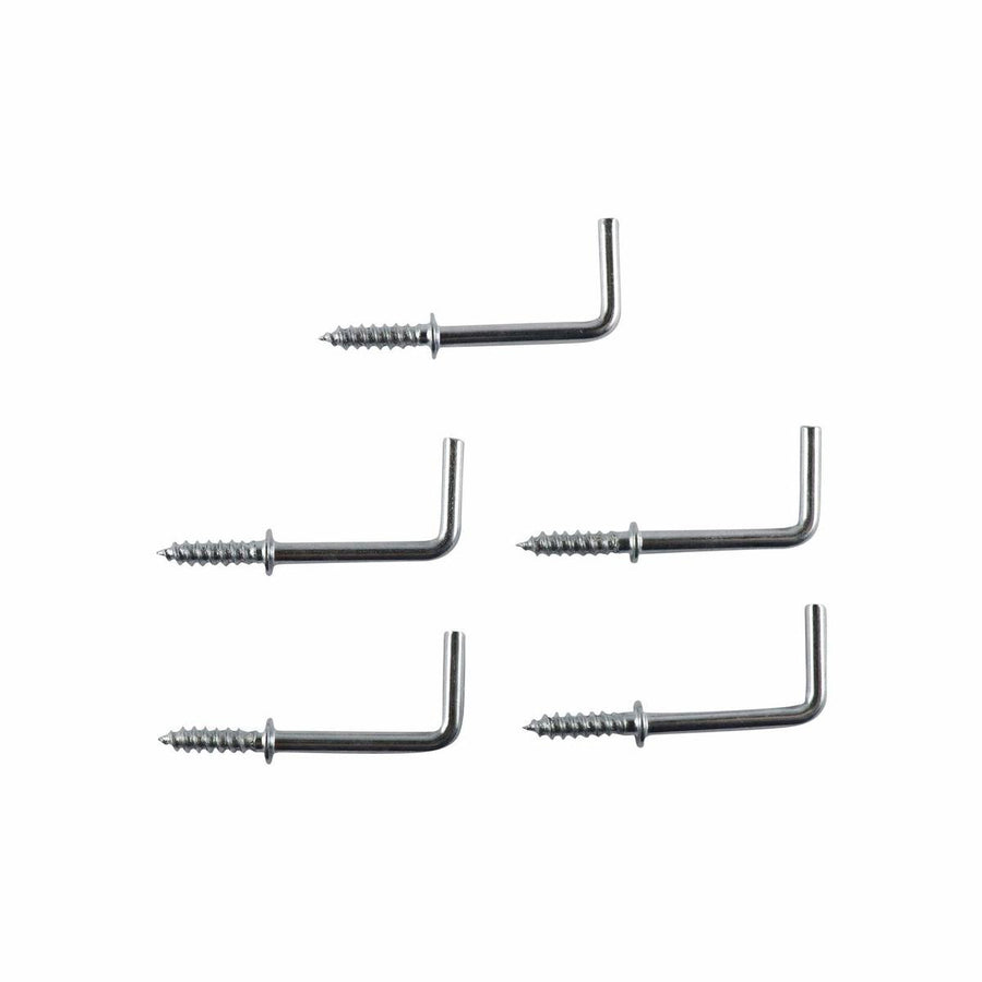 Everhang Square Hooks - 50mm - Zinc - Light Duty - 5 Pack - SuperSaverAU - view 1