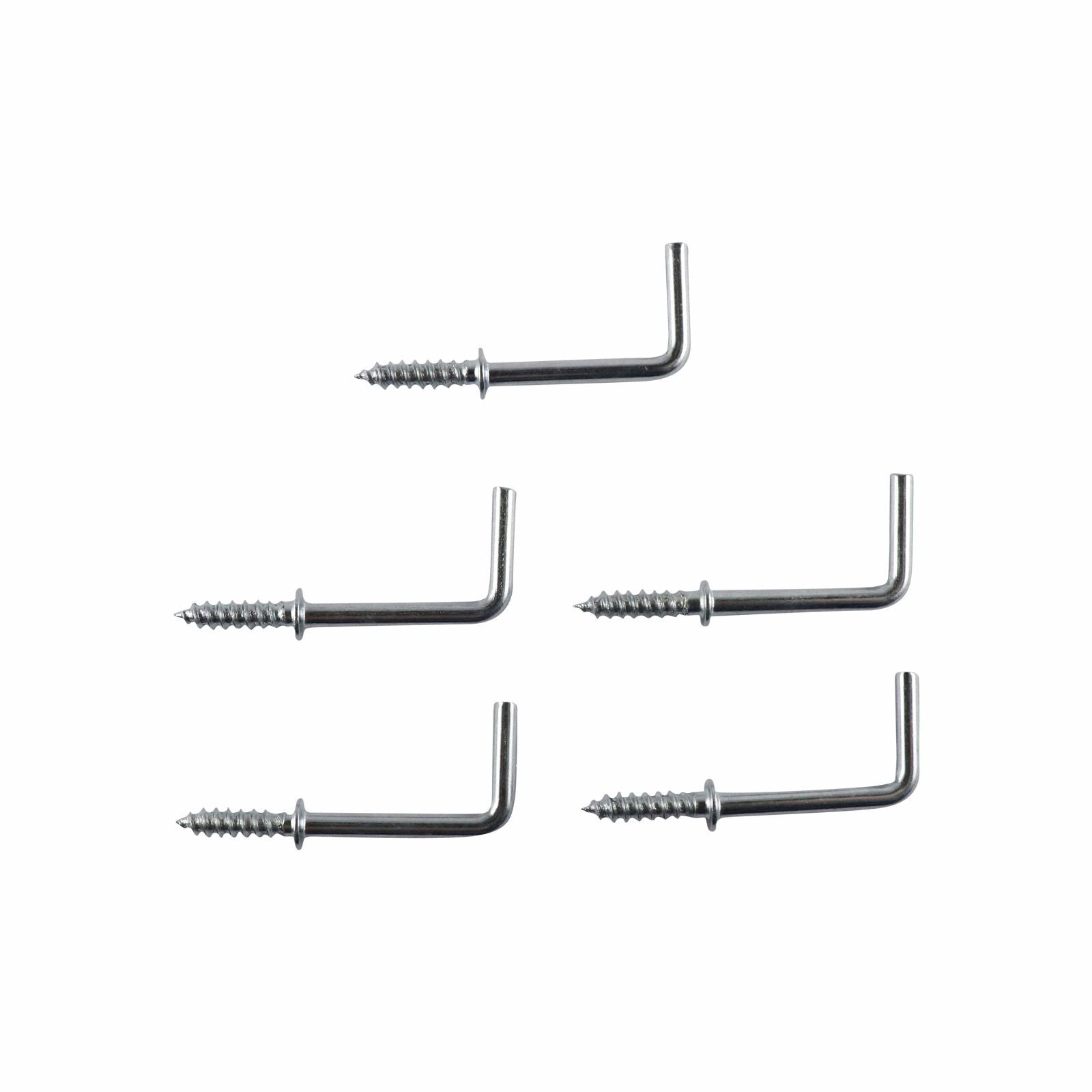 Everhang 50mm Zinc Steel Square Hooks 5 Pack Silver