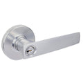 Gainsborough Neue Aurora Entrance Lever Set - Brushed Satin Chrome - 145mm x 67mm - Dual Sprung Latch - SuperSaverAU - view 4