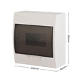 DETA 8 Module Surface Mounted Switchboard White ABS
