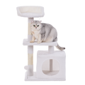 Happy Tails 2 Tier Cat Playhouse Tower - 86cm - Multi-Level with Scratching Posts - SuperSaverAU - view 2