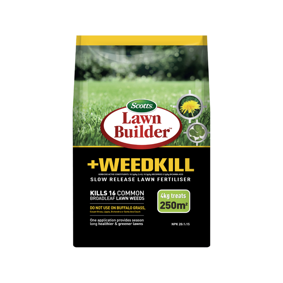 Scotts Lawn Builder 4kg Weedkill Slow Release Fertiliser Granular Green - SuperSaverAU - view 1