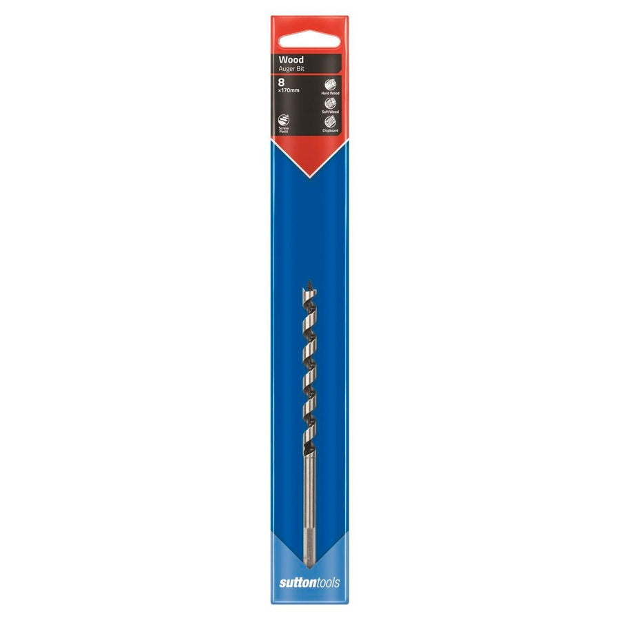 Sutton Tools Short Auger Bit 170 x 8mm Steel Fast Drilling - SuperSaverAU - view 1