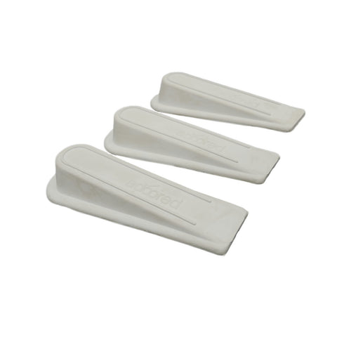 Adoored White Rubber Door Wedge - 3 Pack Door Stop, Weather Resistant