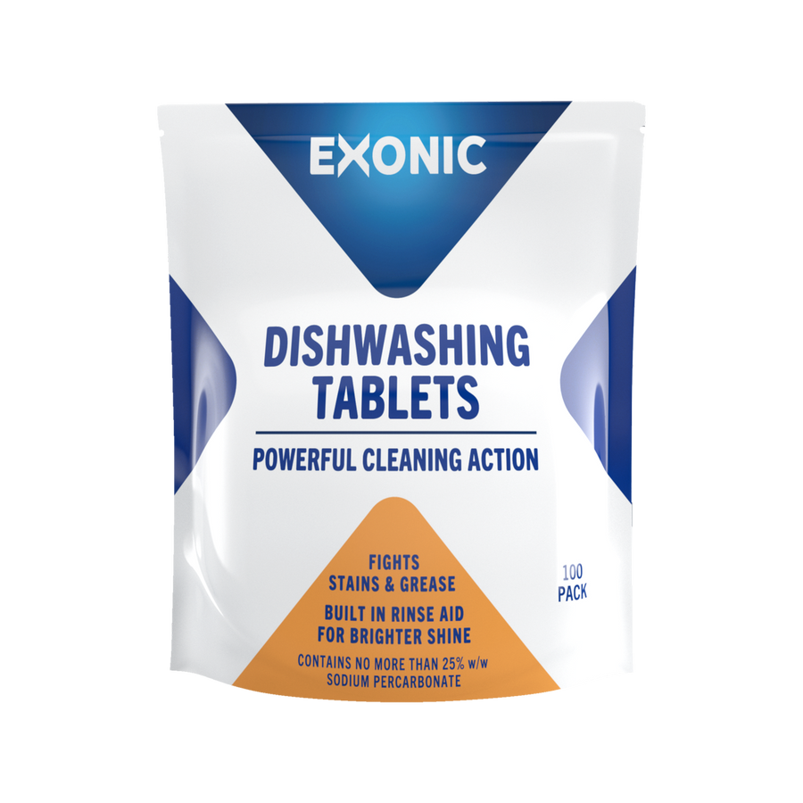 Exonic Dishwashing Tablets 100 Pack - 1.2kg - Streak-Free Cleaning - SuperSaverAU - view 1