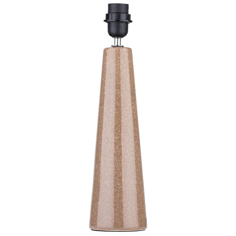 Verve Design Caria Ceramic Lamp Base - Brown - 100mm x 410mm - Textured Design - SuperSaverAU - view 1