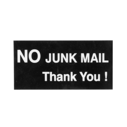 Sandleford No Junk Mail Thank You Adhesive Sign - 100 x 50mm - White - SuperSaverAU - view 1