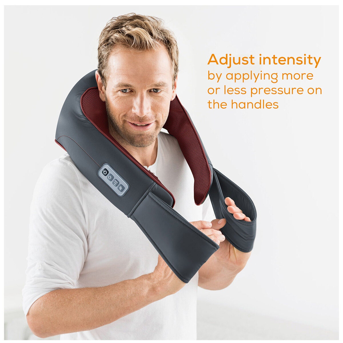 Beurer Deluxe 3D Shiatsu Back and Neck Massager - Eight 3D Massage Heads - Heat Function - MG151