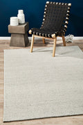Rug Culture Studio Extra Large Felted Wool Rug 320x230cm - Silver - Hand Woven - STUD320SIL320X230