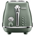 DeLonghi Icona Capitals 2 Slice Toaster - Vienna Green, Electronic Browning Control - CTOC2003MG