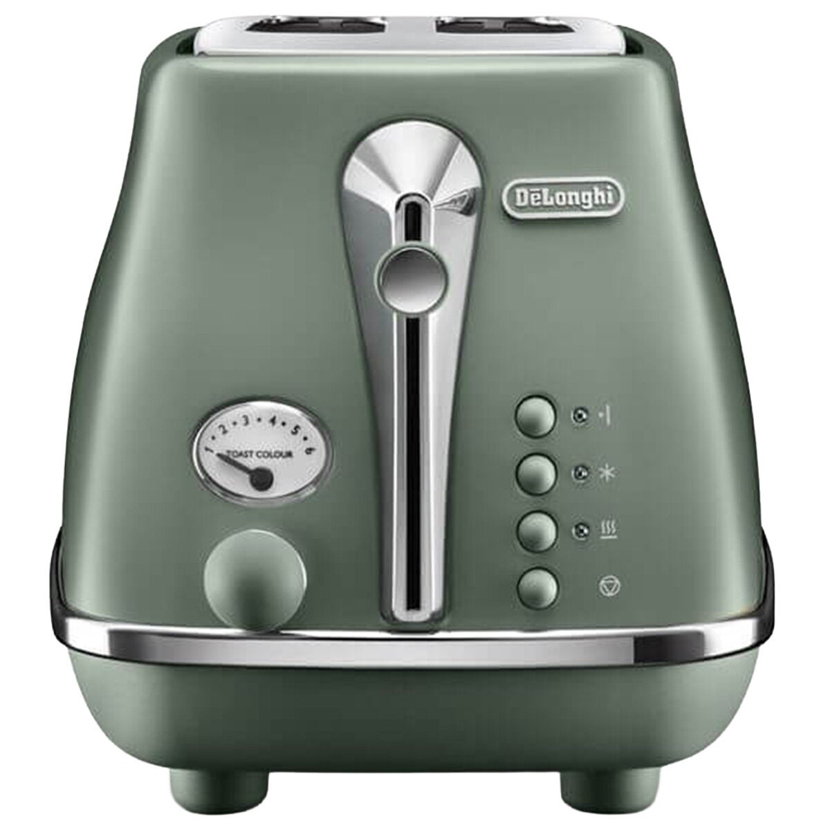 DeLonghi Icona Capitals 2 Slice Toaster - Vienna Green, Electronic Browning Control - CTOC2003MG