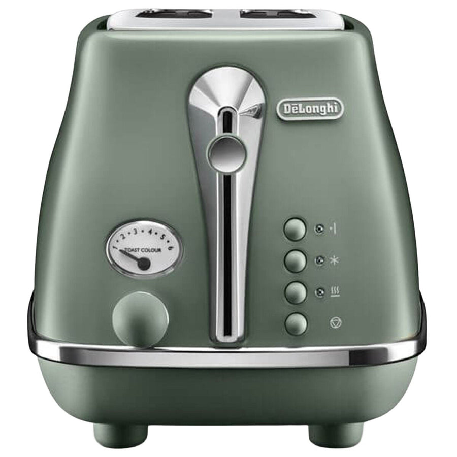 DeLonghi Icona Capitals 2 Slice Toaster - Vienna Green, Electronic Browning Control - CTOC2003MG