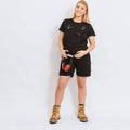Green Hip All Women Shortalls Black Size 8 Cotton Drill with Cargo Pocket